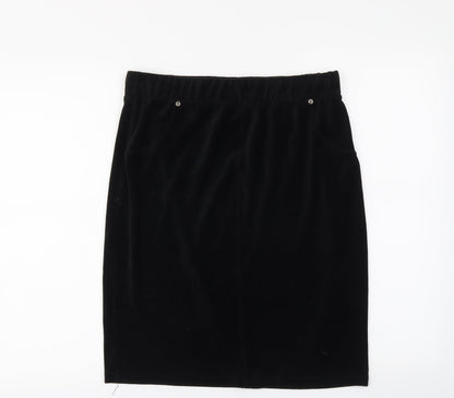 With Love Womens Black   Straight & Pencil Skirt Size L