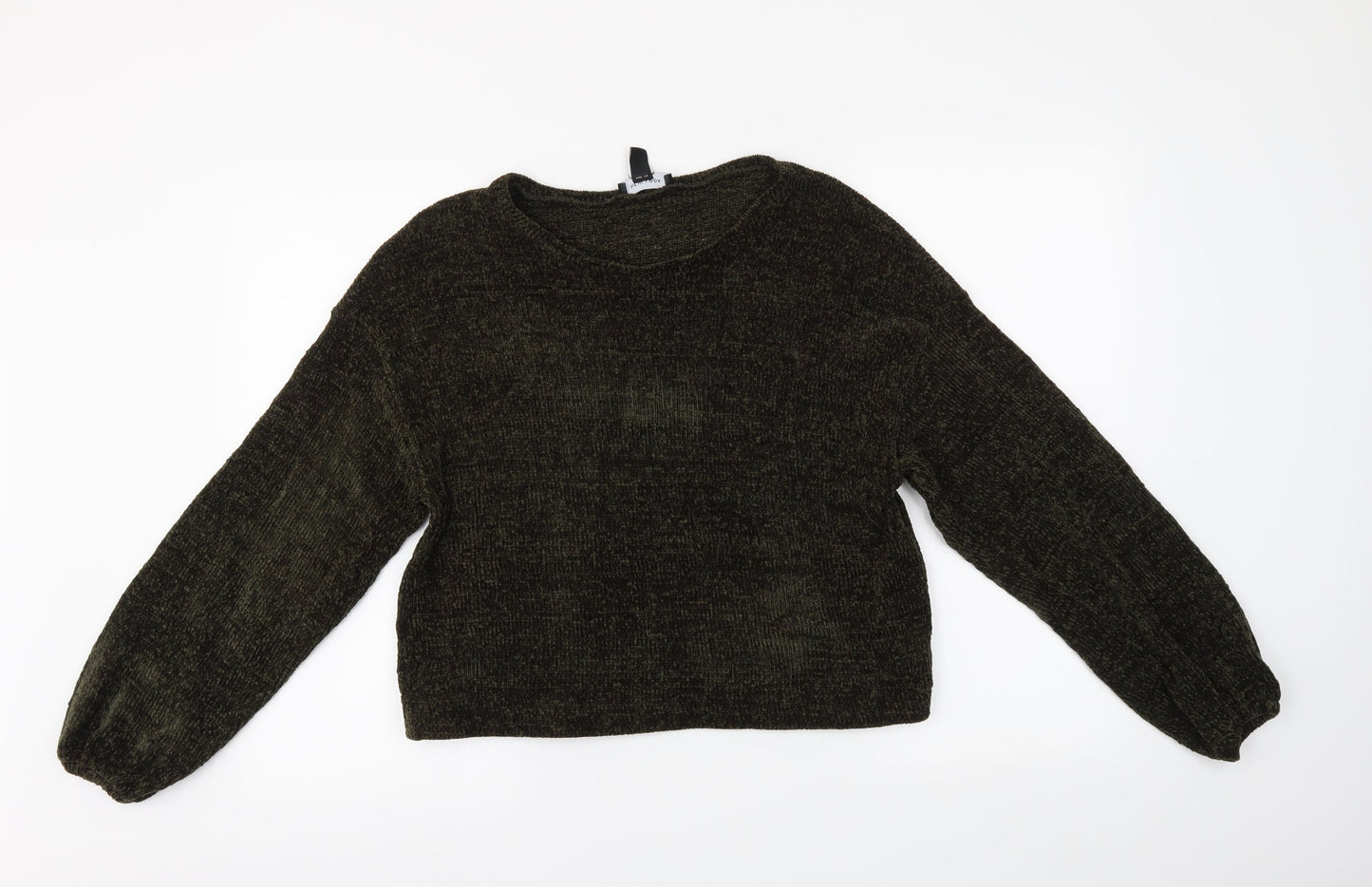 Womens UK Size M New Look Green Pullover Jumper