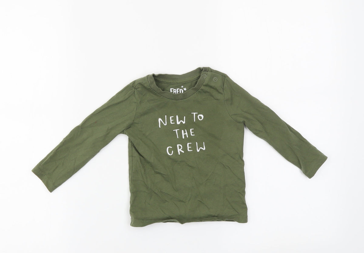 F&F Baby Green   Basic T-Shirt Size 9-12 Months