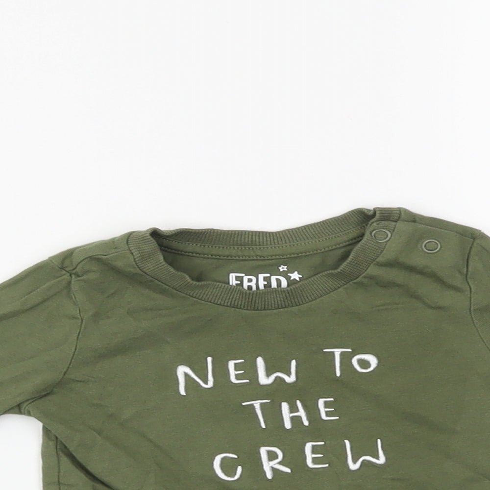 F&F Baby Green   Basic T-Shirt Size 9-12 Months