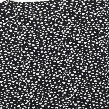 George Womens Black Polka Dot  Basic Blouse Size 14