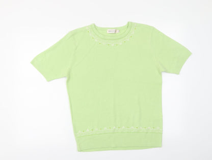 Womens UK Size M Bonmarché Green Pullover Jumper