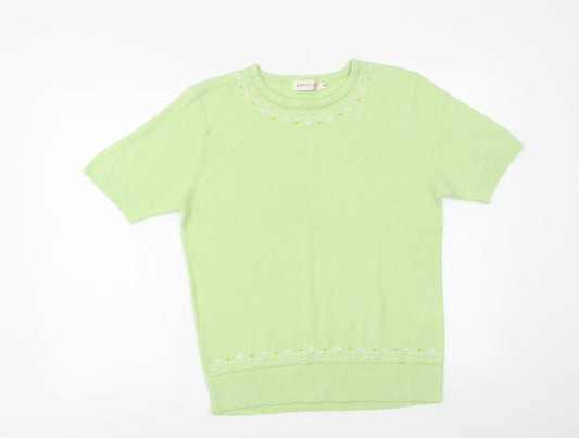 Womens UK Size M Bonmarché Green Pullover Jumper