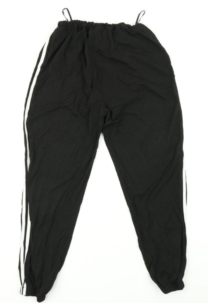 SheIn Womens Black Striped  Jogger Trousers Size M L28 in