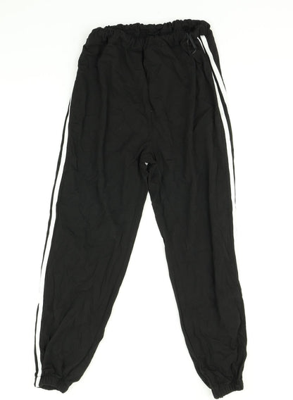 SheIn Womens Black Striped  Jogger Trousers Size M L28 in
