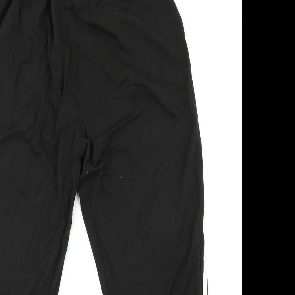 SheIn Womens Black Striped  Jogger Trousers Size M L28 in