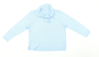 Womens UK Size L Preworn Blue Pullover Jumper