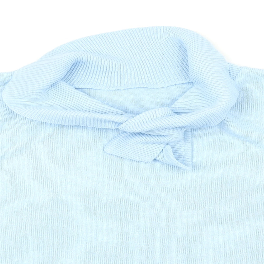 Womens UK Size L Preworn Blue Pullover Jumper