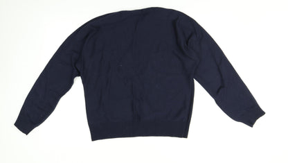 M&Co Womens Blue Striped  Pullover Jumper Size 12