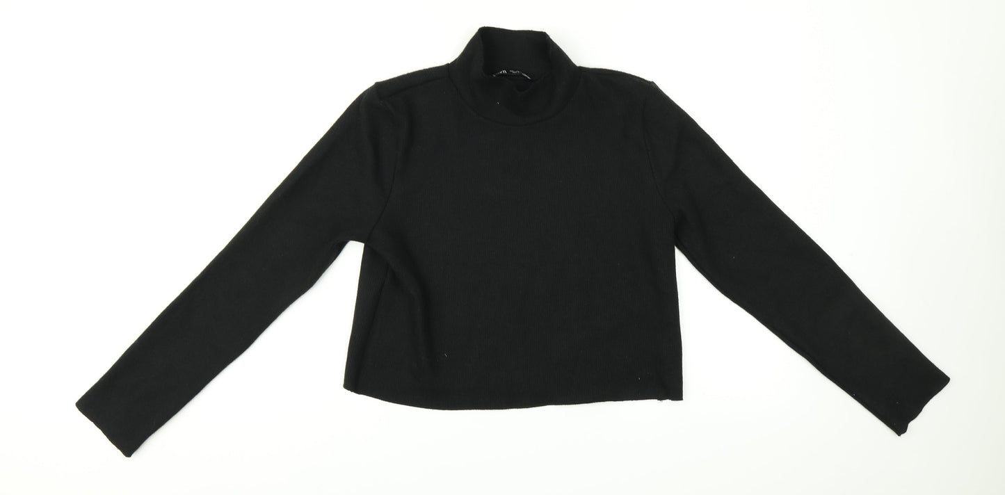 Womens UK Size S Zara Black Pullover Jumper