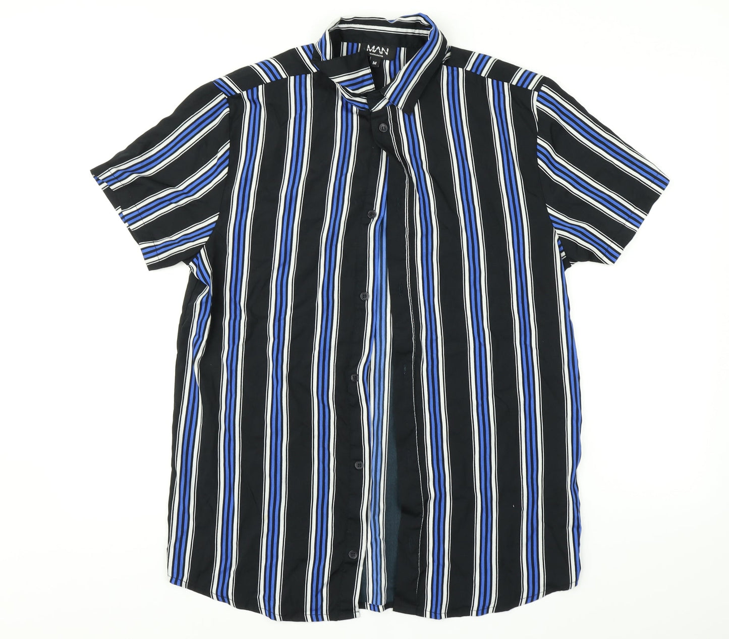 Mens UK Size M boohooMAN Multicoloured  Button-Up Short Sleeve Casual Shirt