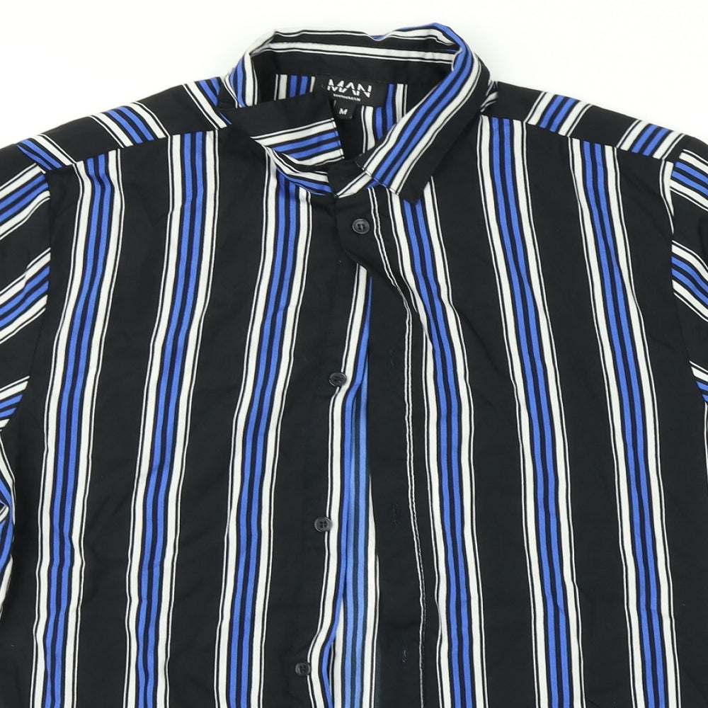 Mens UK Size M boohooMAN Multicoloured  Button-Up Short Sleeve Casual Shirt