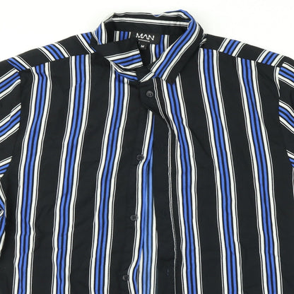 Mens UK Size M boohooMAN Multicoloured  Button-Up Short Sleeve Casual Shirt