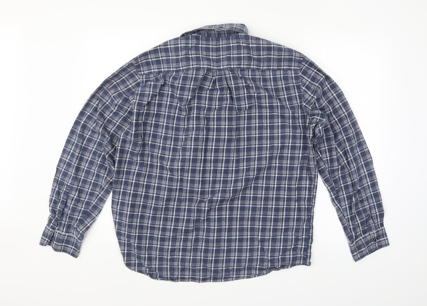 Mens UK Size L M&S Blue  Button-Up Long Sleeve Casual Shirt