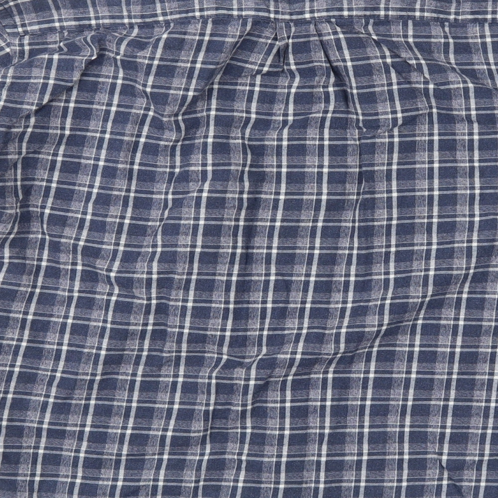Mens UK Size L M&S Blue  Button-Up Long Sleeve Casual Shirt
