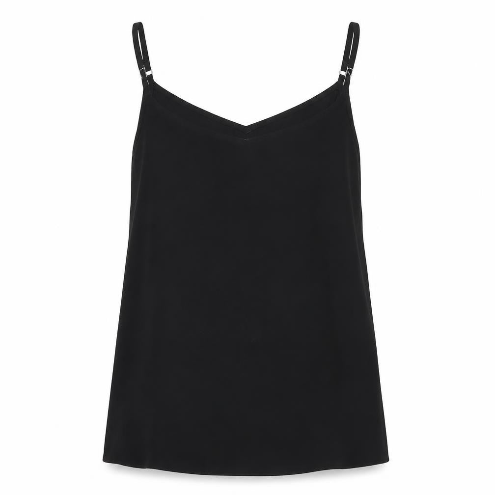 Womens UK Size 20 Preworn Black Basic Blouse