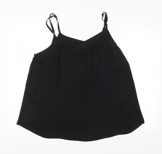 Womens UK Size 20 Preworn Black Basic Blouse