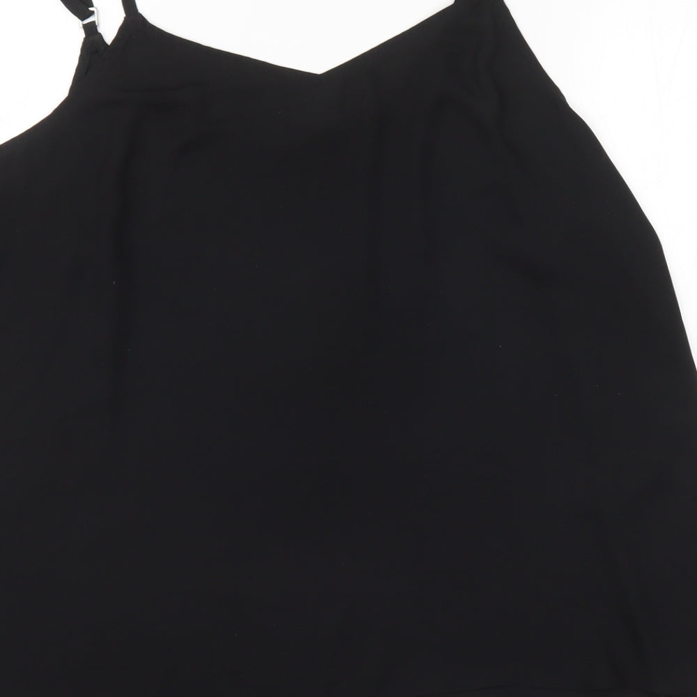 Womens UK Size 20 Preworn Black Basic Blouse