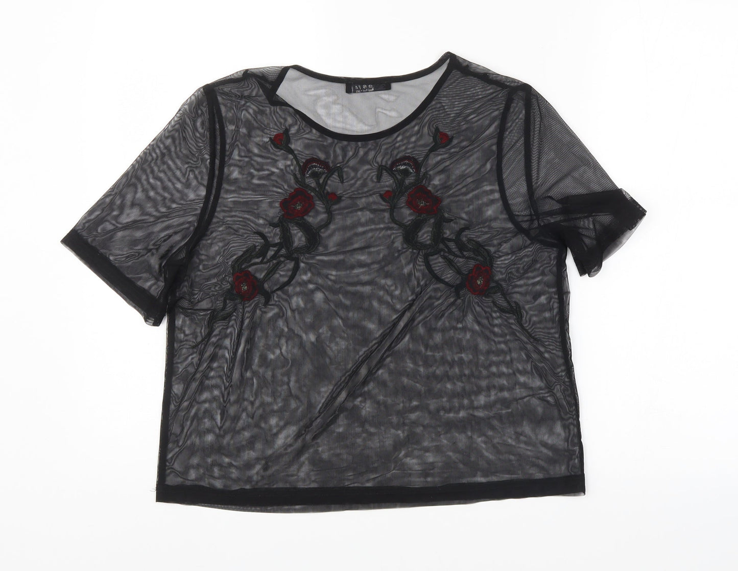 Womens UK Size 12 Quiz Black Basic Blouse