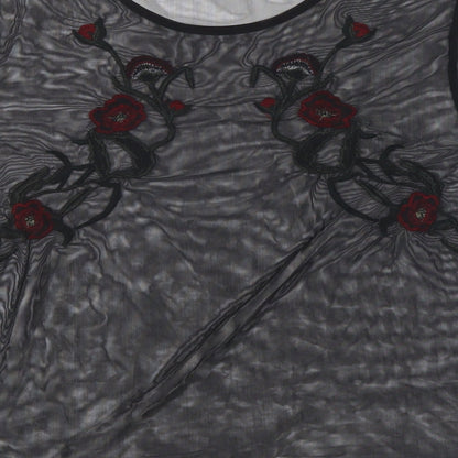 Womens UK Size 12 Quiz Black Basic Blouse