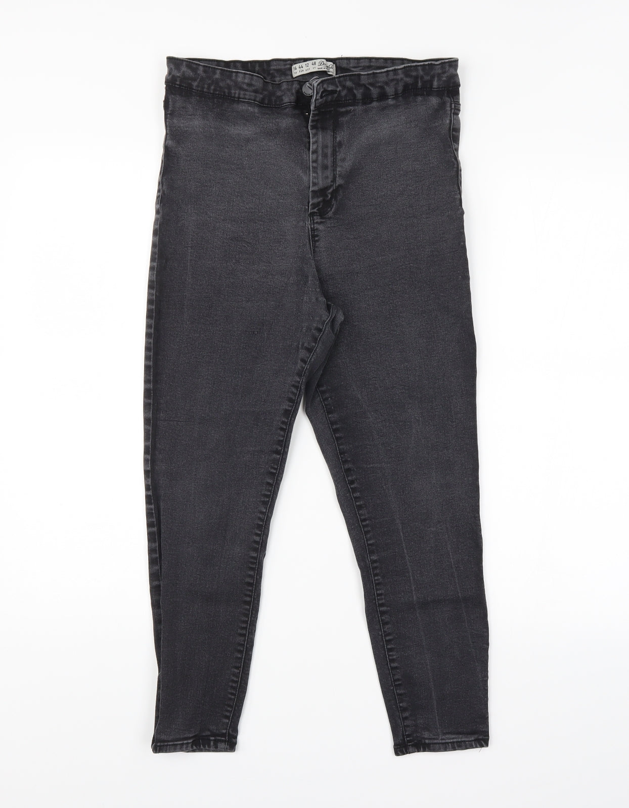 Denim Co. Womens Grey   Straight Jeans Size 16 L24 in