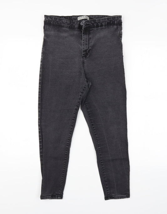 Denim Co. Womens Grey   Straight Jeans Size 16 L24 in