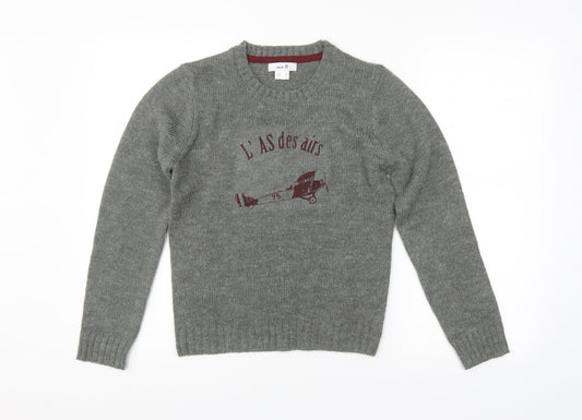 Abcd R Boys Grey   Pullover Jumper Size 12 Years
