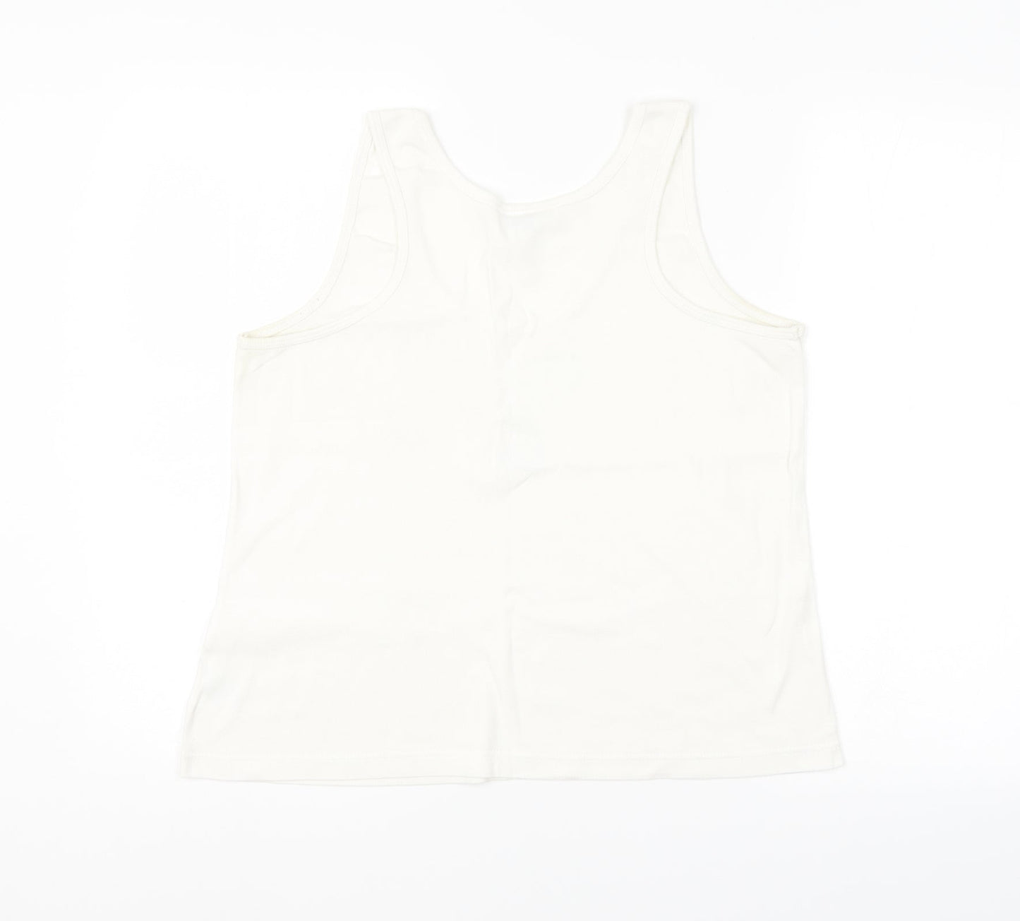 Womens UK Size 16 Pretty Secrets White Basic Tank
