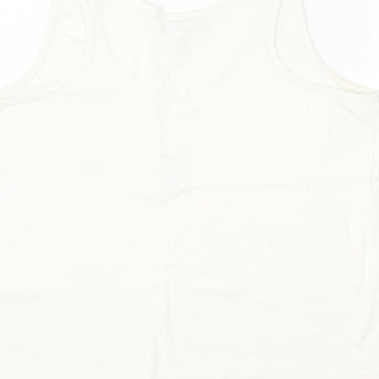Womens UK Size 16 Pretty Secrets White Basic Tank
