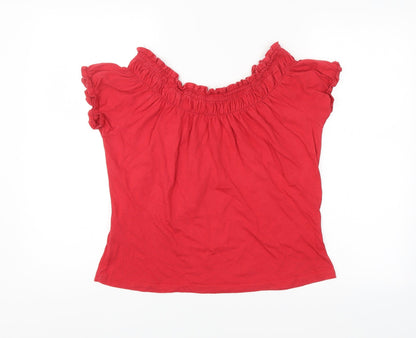 Look Womens Red   Basic Blouse Size 16