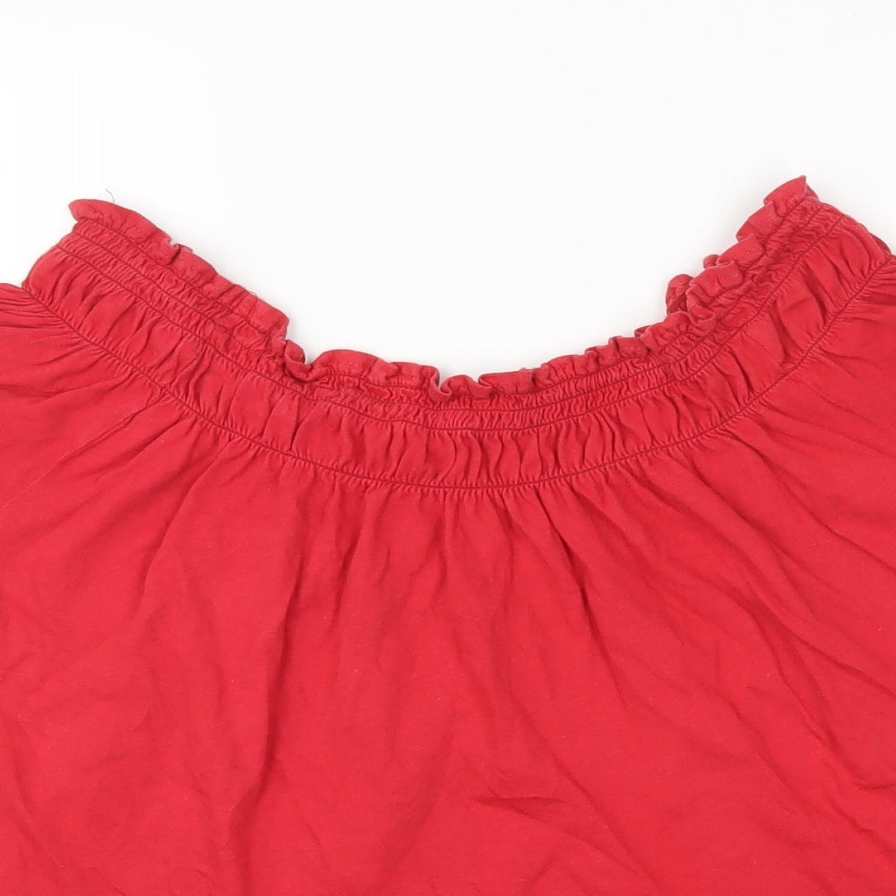 Look Womens Red   Basic Blouse Size 16