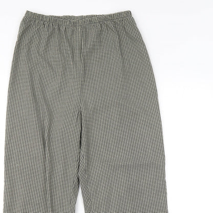 Share Womens Green Check  Trousers  Size 16 L28 in