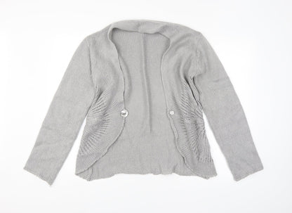 Womens UK Size 16 Preworn Grey Cardigan Jumper