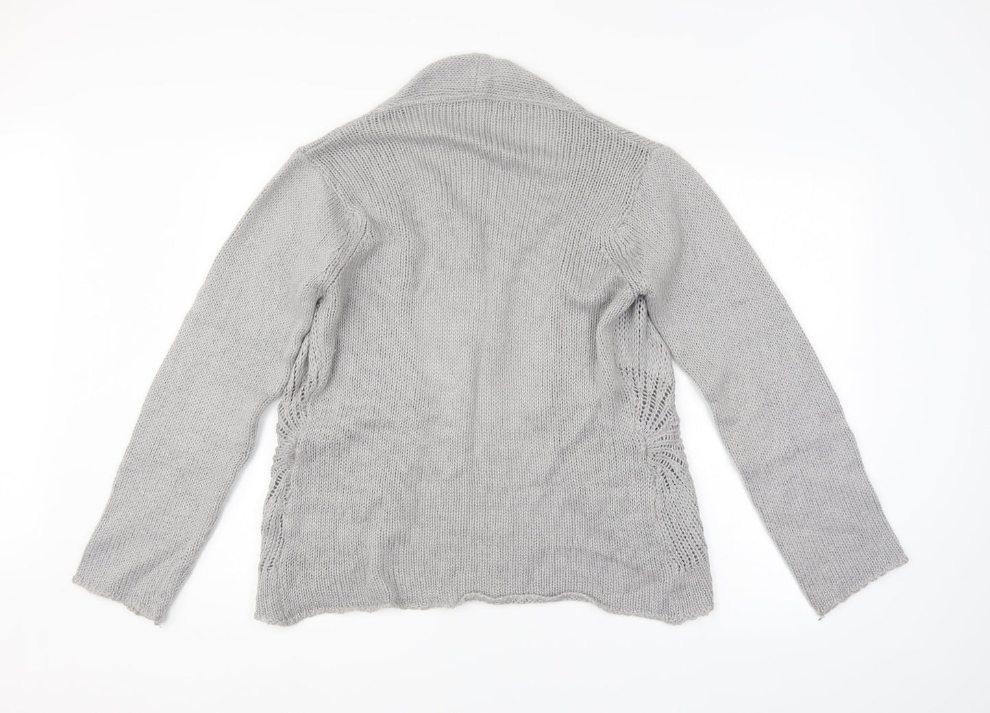 Womens UK Size 16 Preworn Grey Cardigan Jumper