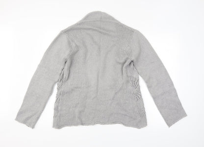 Womens UK Size 16 Preworn Grey Cardigan Jumper