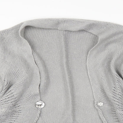 Womens UK Size 16 Preworn Grey Cardigan Jumper