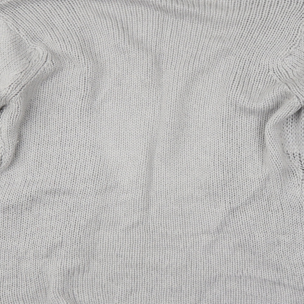 Womens UK Size 16 Preworn Grey Cardigan Jumper
