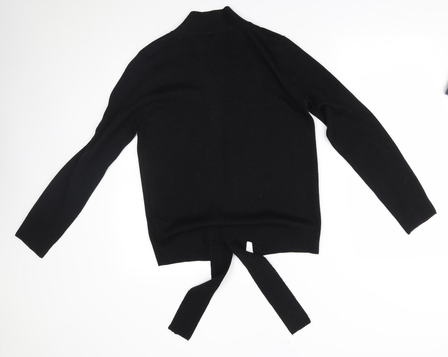 Womens UK Size S Papaya Black Cardigan Jumper