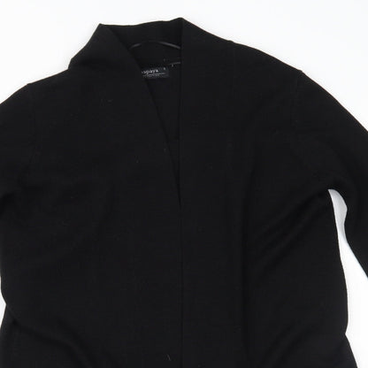 Womens UK Size S Papaya Black Cardigan Jumper
