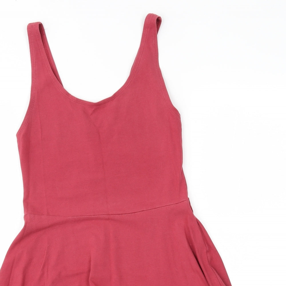 Topshop Womens Red   Fit & Flare  Size 10