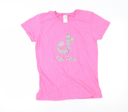 Gildan Womens Pink   Basic T-Shirt Size M
