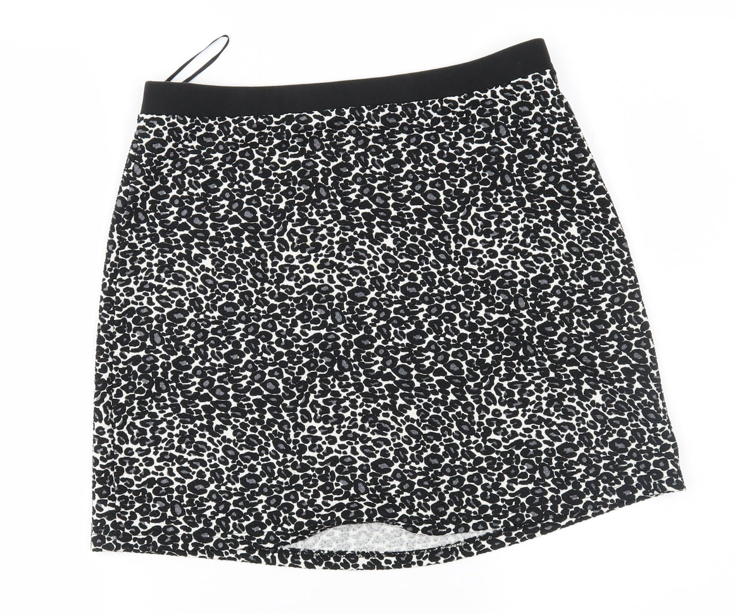 George Womens Black Animal Print  A-Line Skirt Size 10