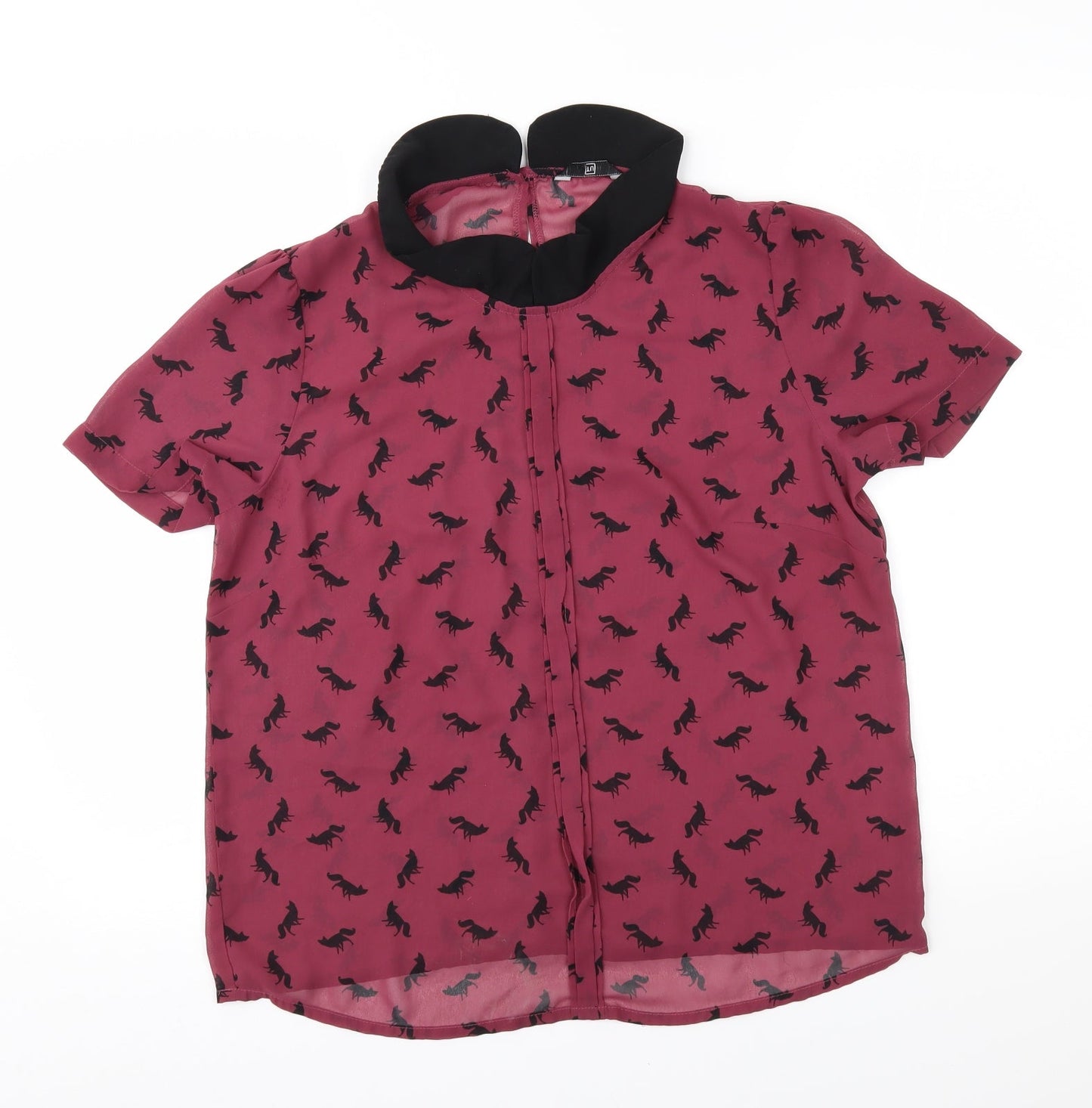 Womens UK Size M TU Red Basic Blouse