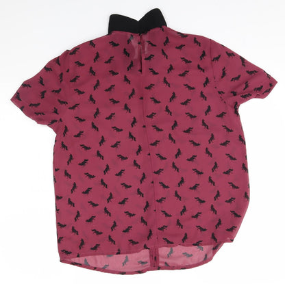 Womens UK Size M TU Red Basic Blouse