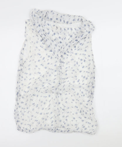 Womens UK Size M Giusy White Basic Blouse