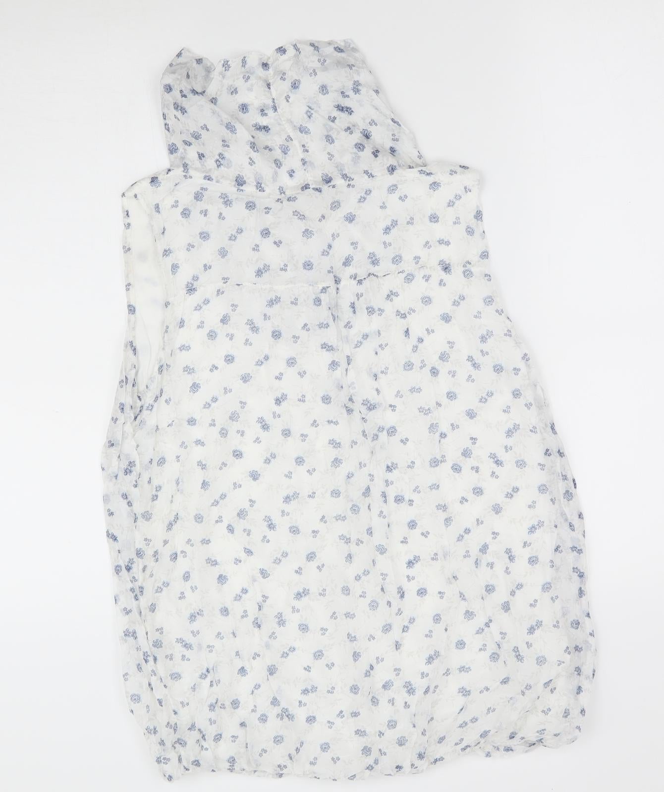 Womens UK Size M Giusy White Basic Blouse