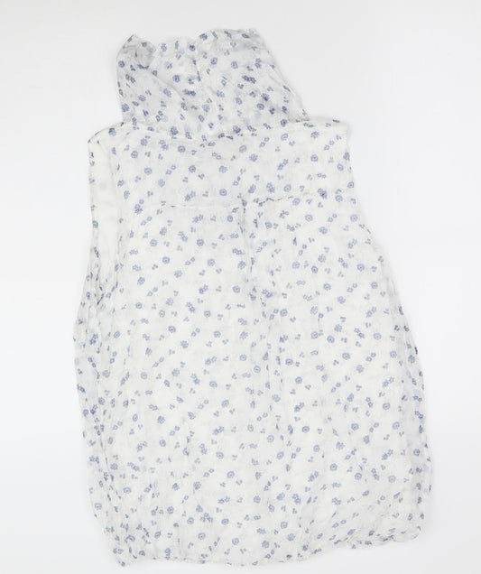 Womens UK Size M Giusy White Basic Blouse