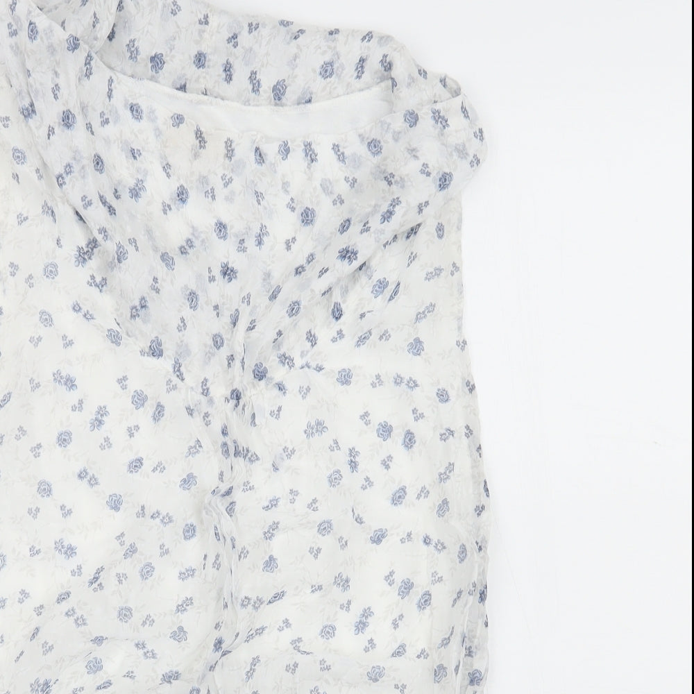 Womens UK Size M Giusy White Basic Blouse