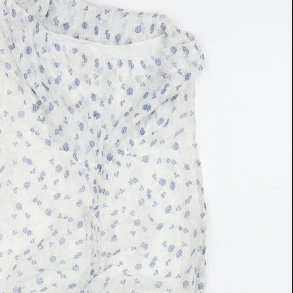 Womens UK Size M Giusy White Basic Blouse