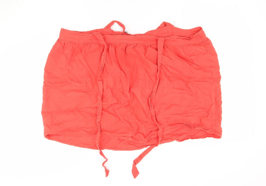 F&F Womens Red   A-Line Skirt Size 14  - ties
